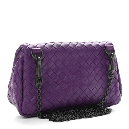 Bottega Veneta Nappa Intrecciato Mini Messenger Bag Purple 3 of 9