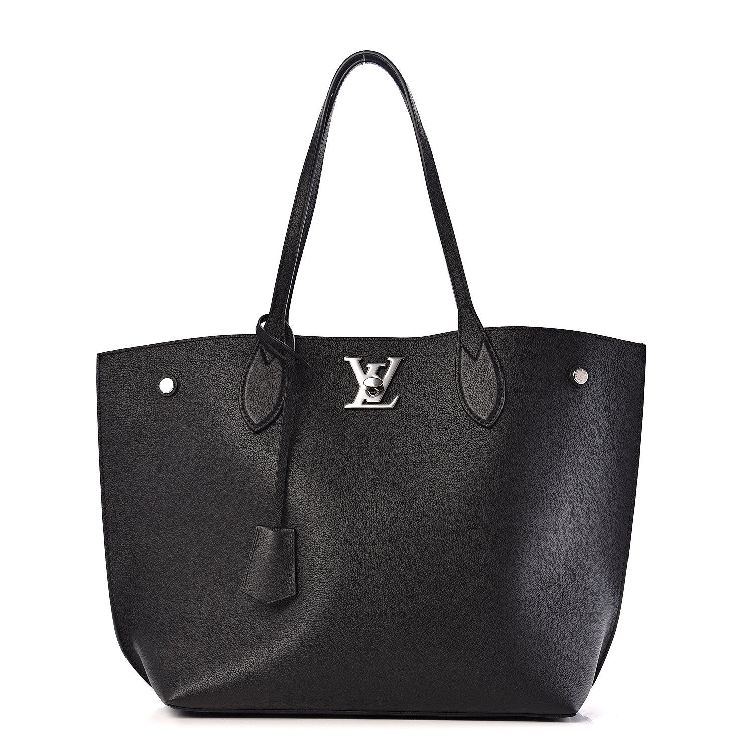 Louis Vuitton Calfskin Lockme Go Tote Black 1 of 8