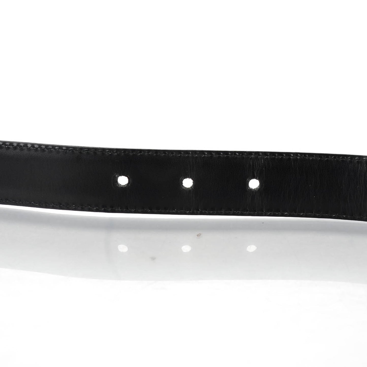 Calfskin Heart Charm Belt 90 36 Black