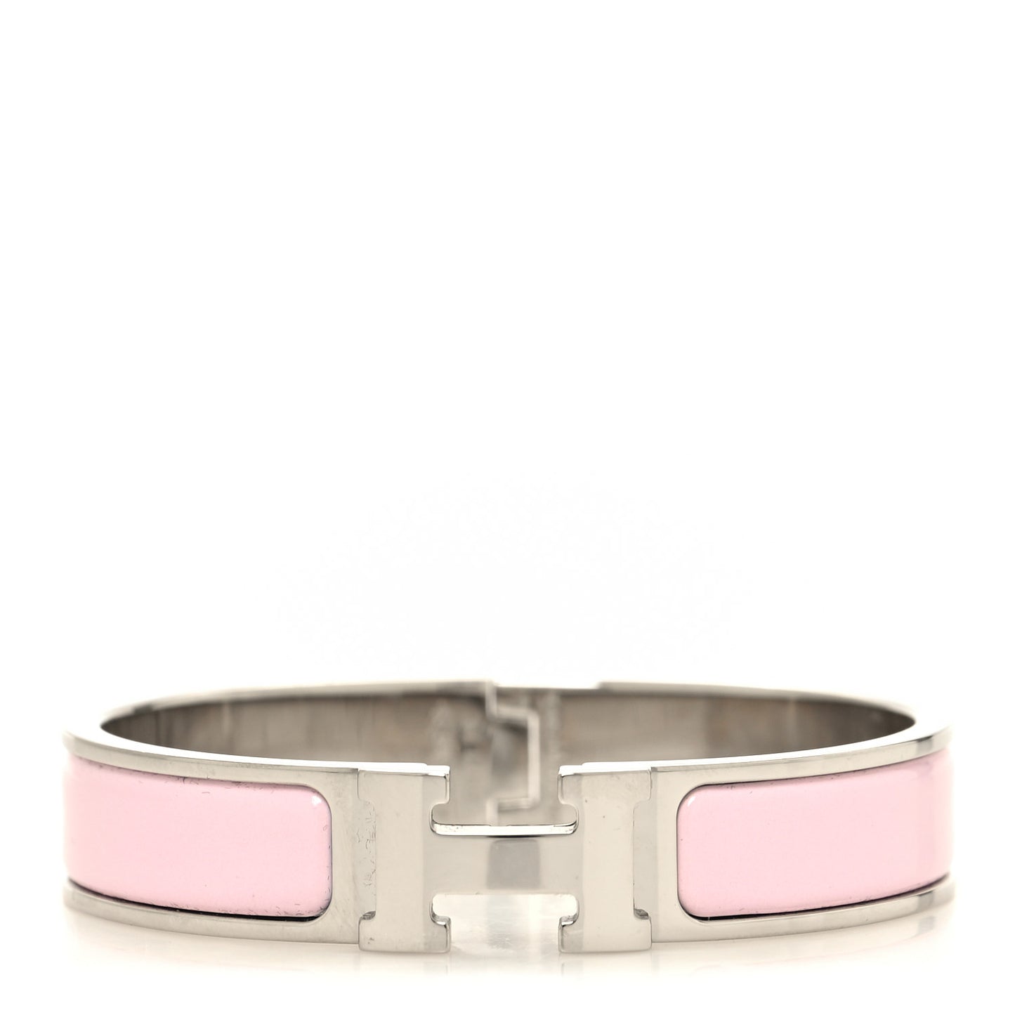 Enamel Narrow Clic Clac H Bracelet PM Rose Dragee