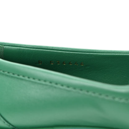 Chanel Lambskin Quilted CC Turnlock Loafers 36.5 Green 8 of 9