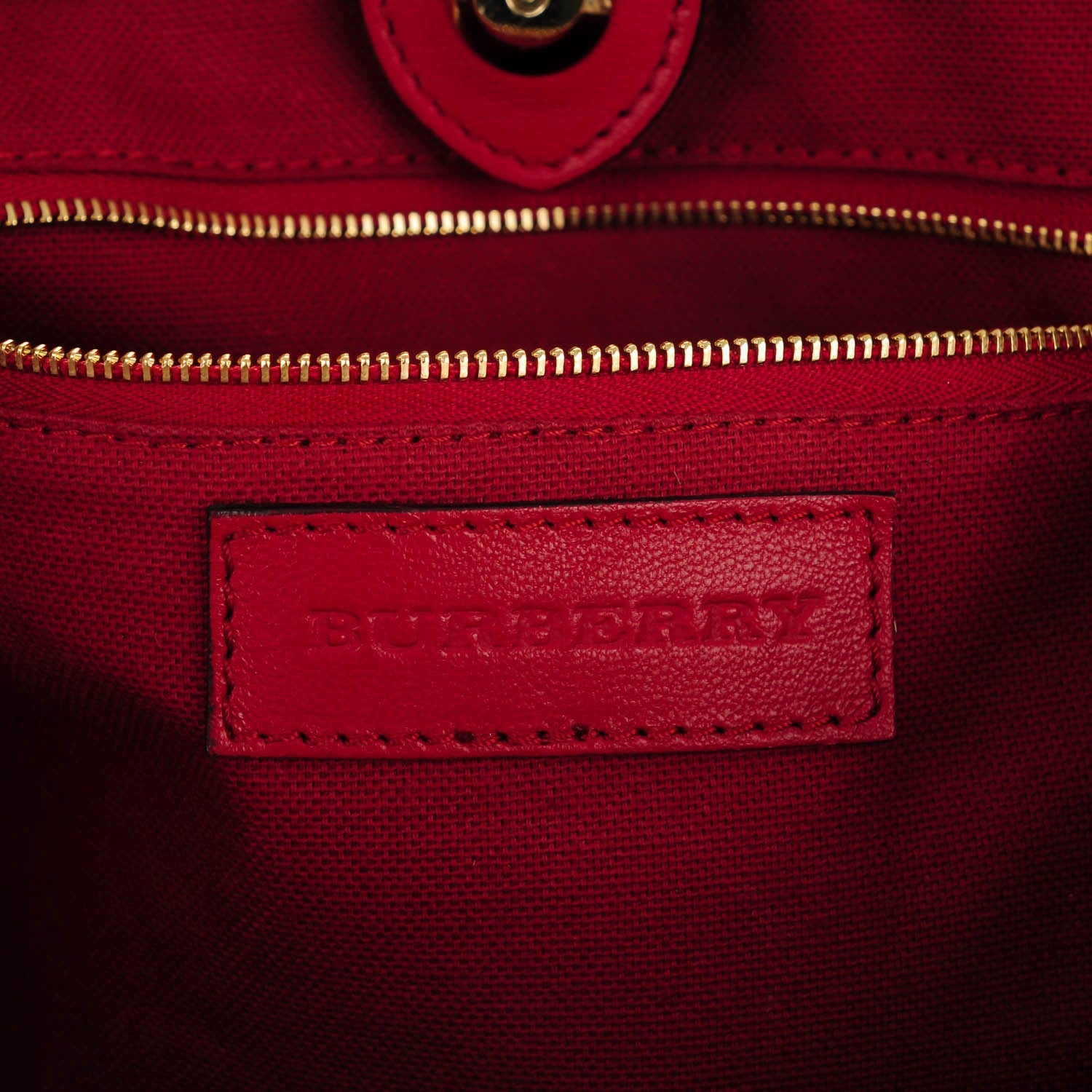 Burberry Haymarket Check Small Canterbury Tote Military Red 8 of 11