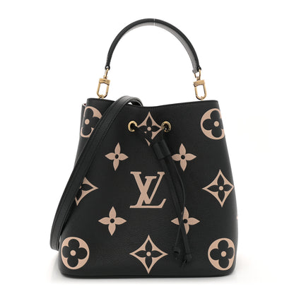 Louis Vuitton Empreinte Monogram Giant Neonoe MM Black Beige 1 of 14