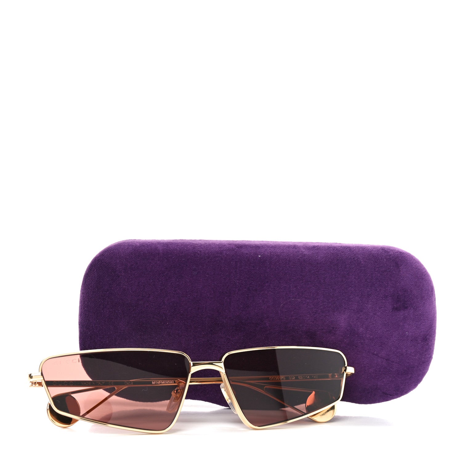 Gucci Metal Cat Eye Sunglasses GG0537S Gold Red 7 of 7