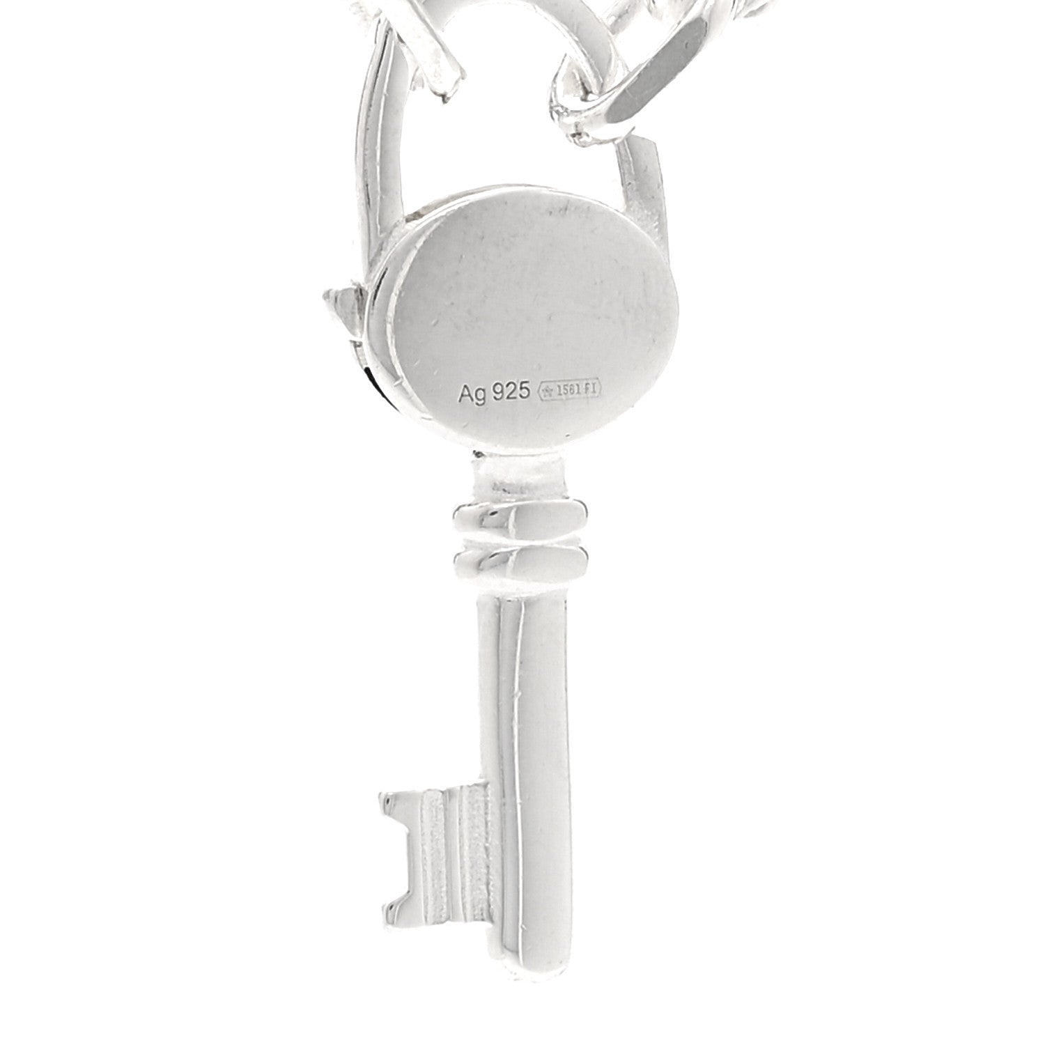 Gucci Sterling Silver Trademark Key Pendant Necklace 4 of 5