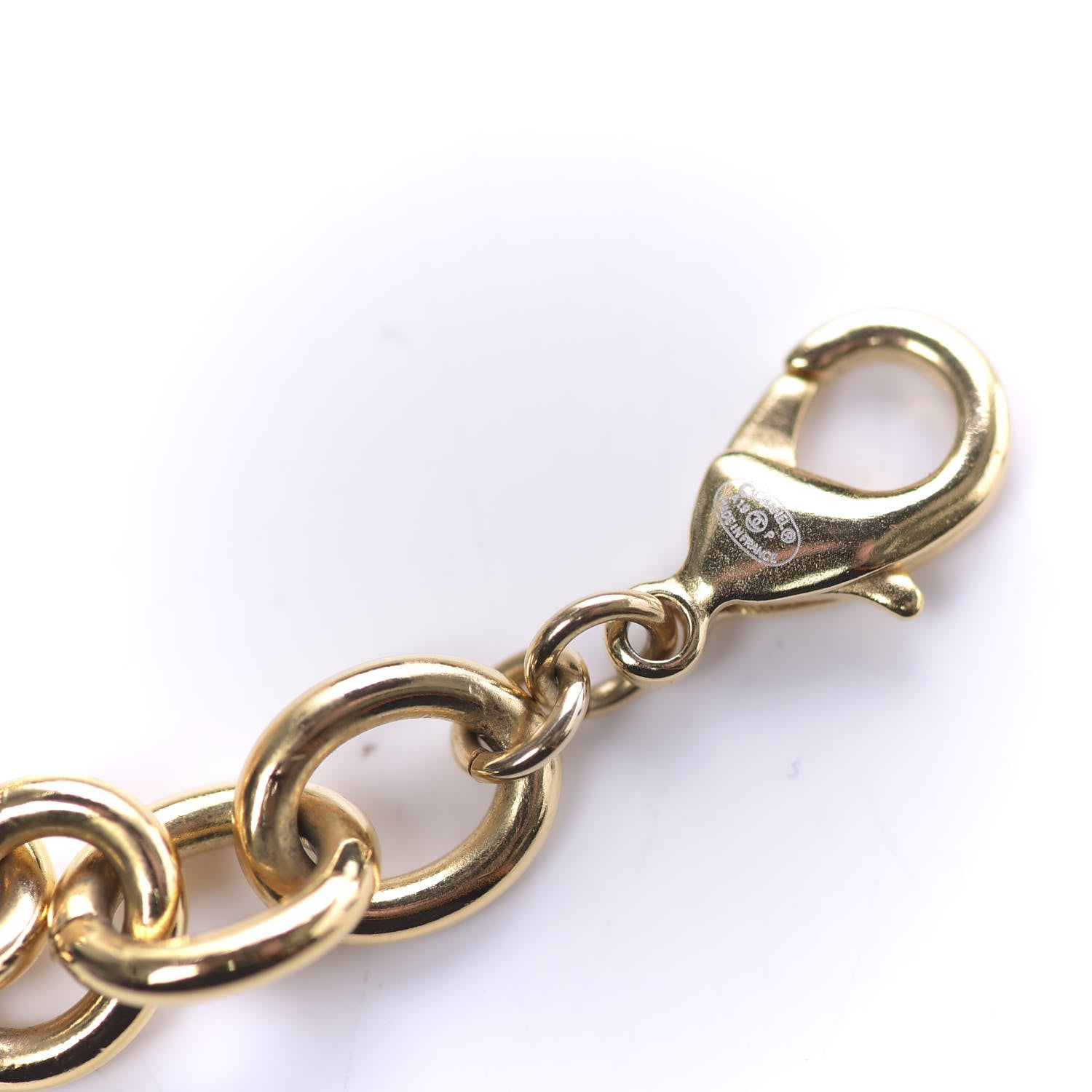 Chanel Crystal CC Chain Heart Necklace Gold 8 of 9
