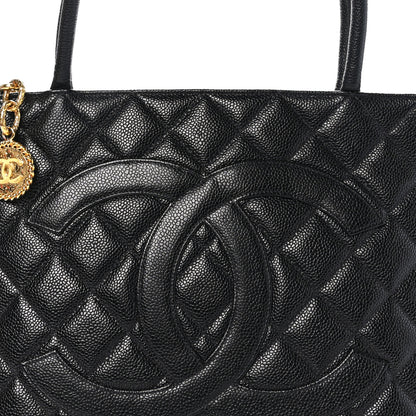 Chanel Caviar Quilted Medallion Tote Black 8 of 10