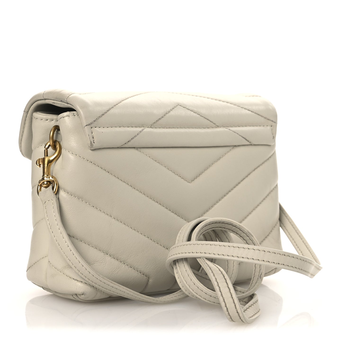 Calfskin Y Quilted Monogram Toy Loulou Crossbody Bag Crema Soft