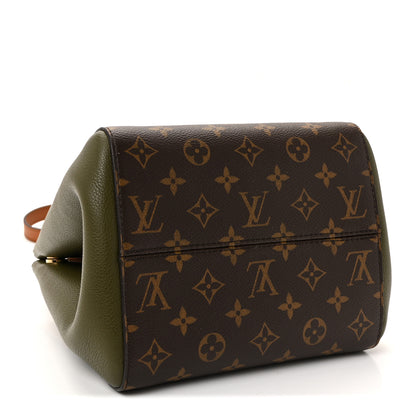 Louis Vuitton Calfskin Monogram Fold Tote PM Cream Khaki Black 4 of 9