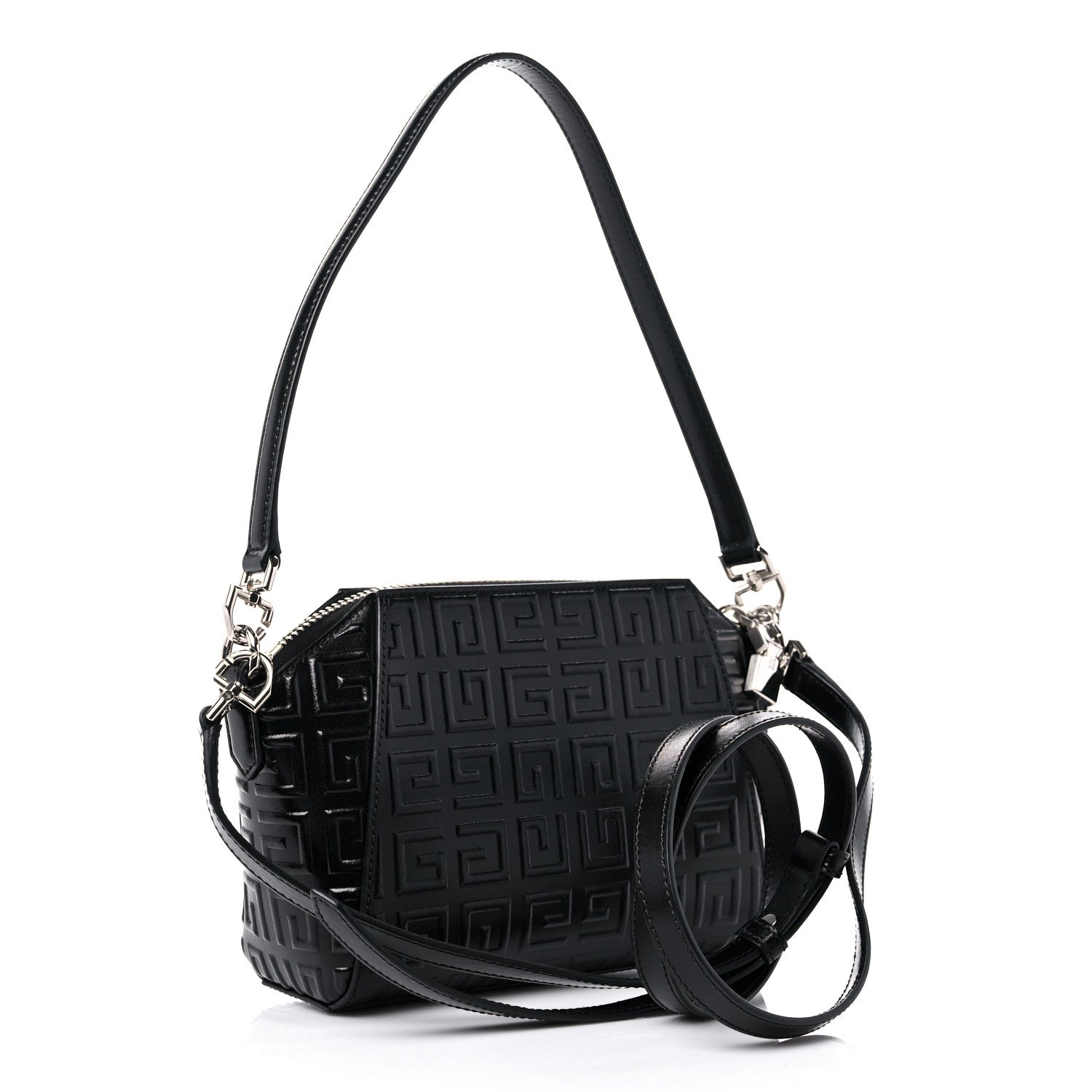 Givenchy Calfskin Logo Embossed XS Antigona 4G Black 3 of 10