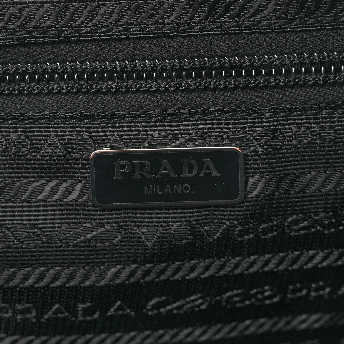 Re-Nylon Saffiano Pouch Wristlet Black