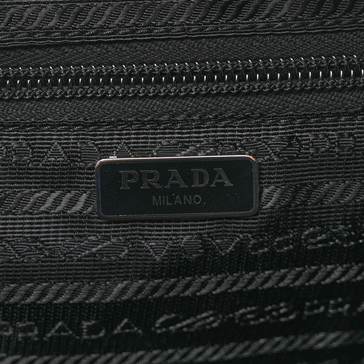 Prada Re-Nylon Saffiano Pouch Wristlet Black 6 of 7