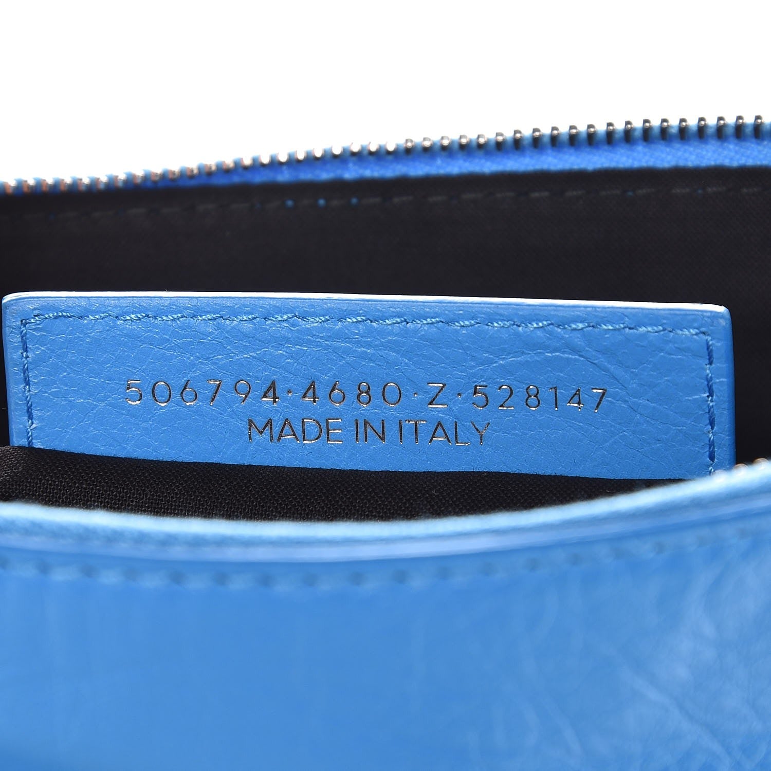 Balenciaga Lambskin Supermarket Clip Pouch M Bleu 7 of 7