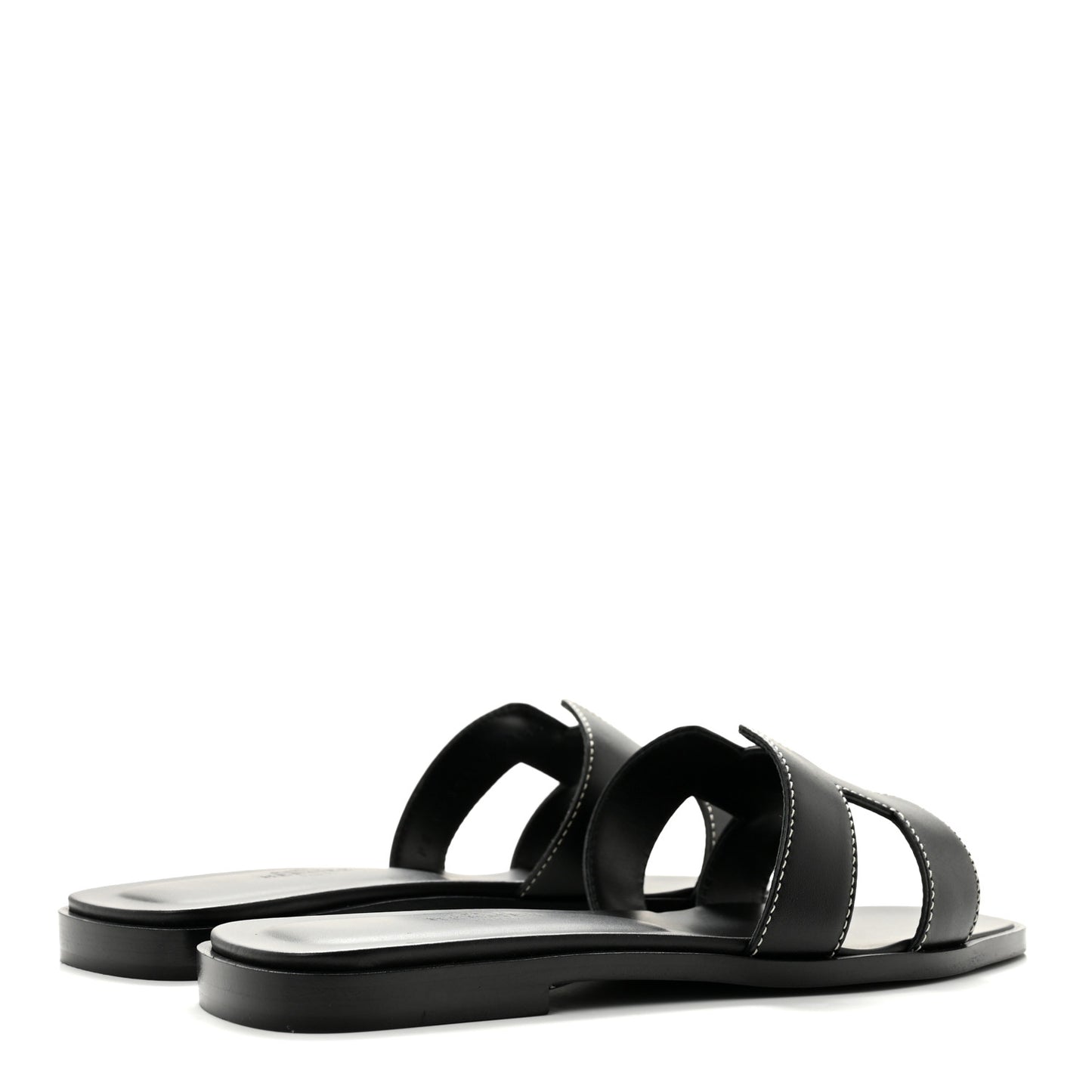 Box Calfskin Oran Sandals 36 Black