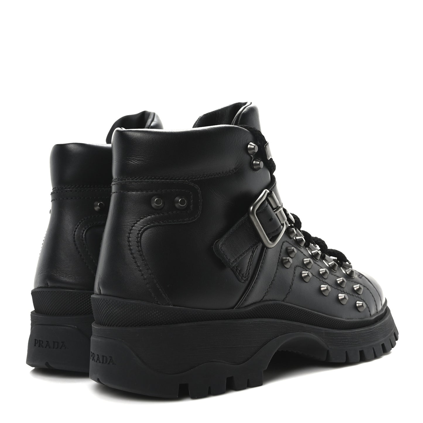 Vitello Rodeo Studded Ankle Boots 37 Black