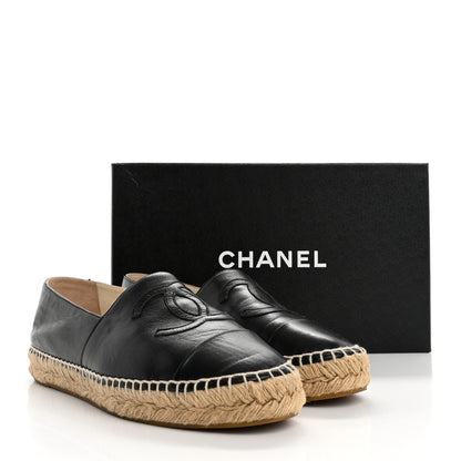 Chanel Lambskin CC Espadrilles 38 Black 11 of 11