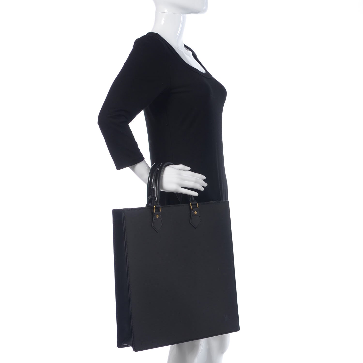 Louis Vuitton Epi Sac Plat GM Black 2 of 14