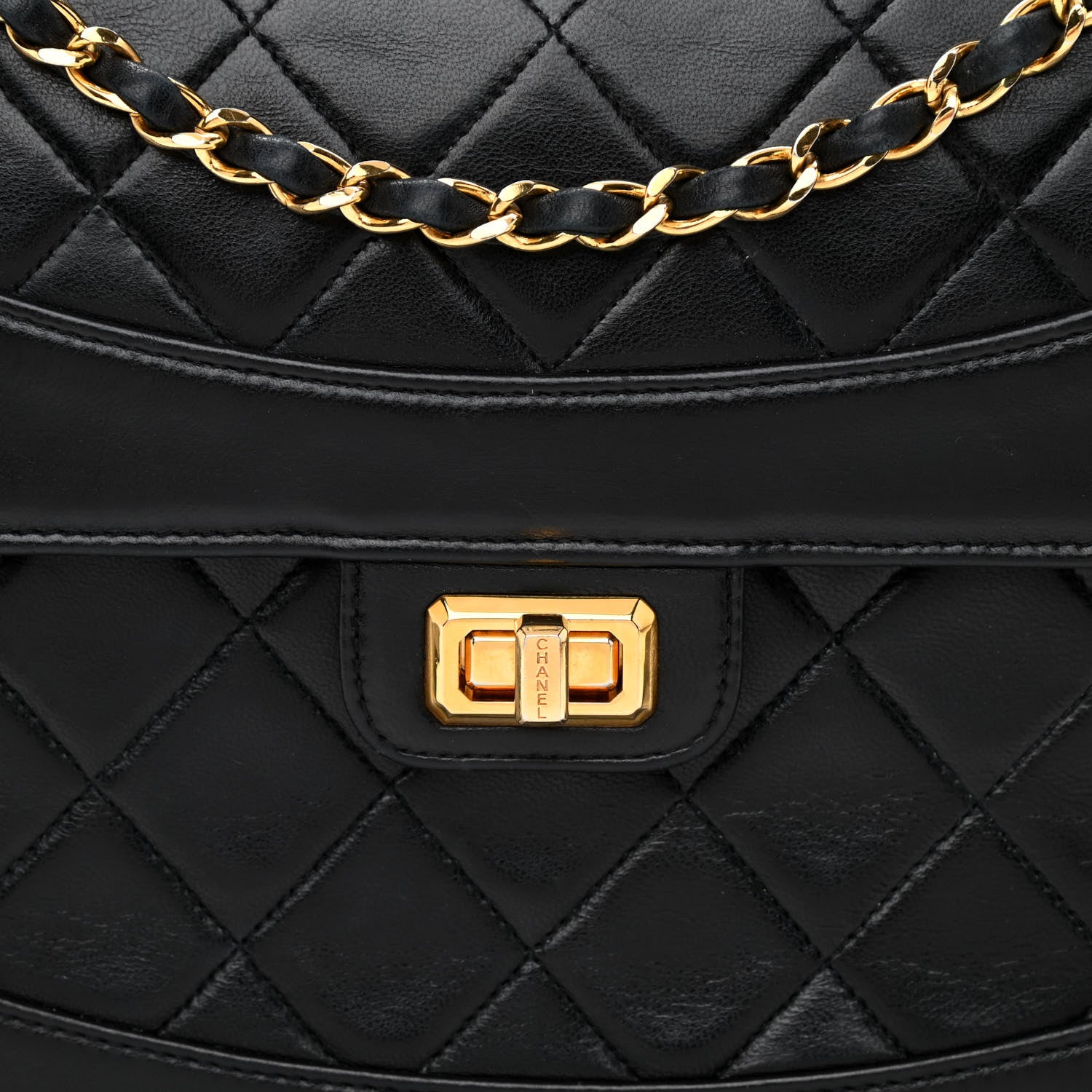 Chanel Lambskin Quilted Medium Mademoiselle Single Flap Black 8 of 13