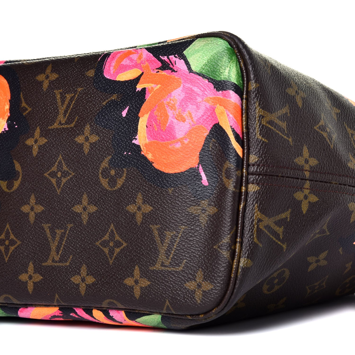 Louis Vuitton Monogram Roses Neverfull MM 8 of 9