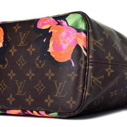 Louis Vuitton Monogram Roses Neverfull MM 8 of 9