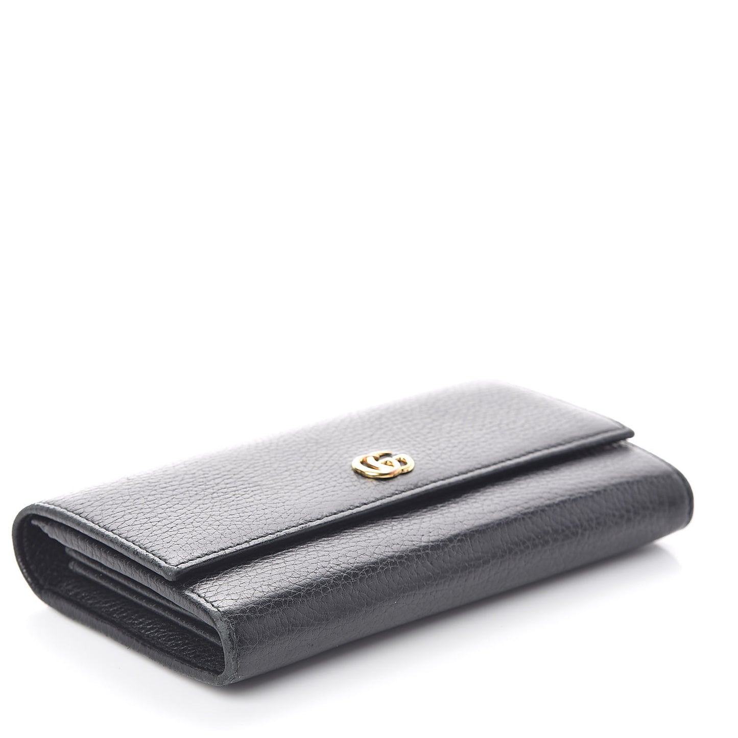 Dollar Calfskin GG Marmont Continental Wallet Black