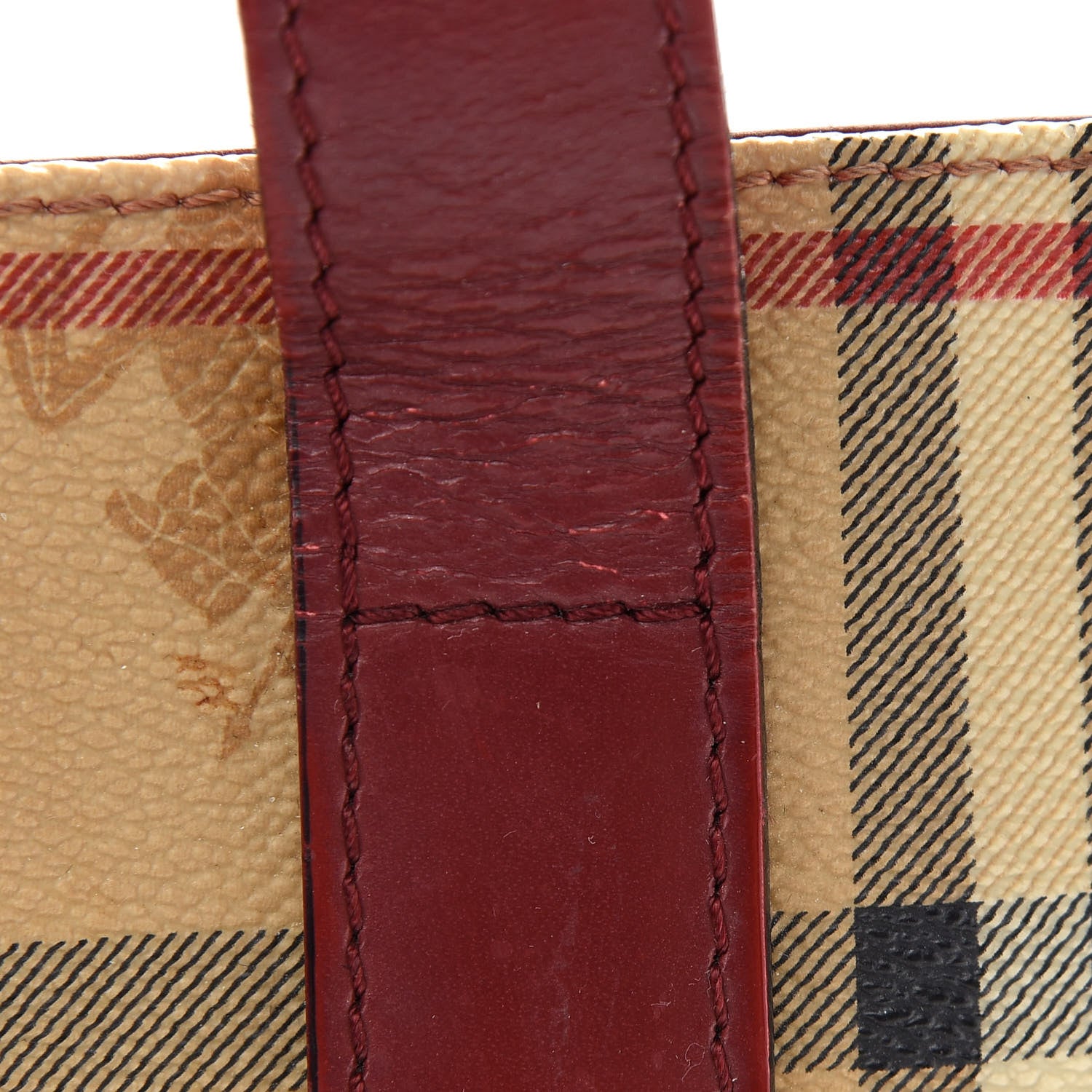 Burberry Haymarket Check Tote Red 10 of 13