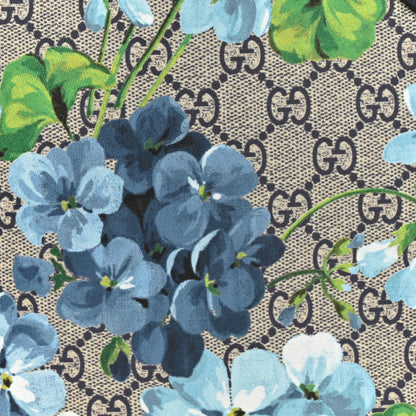 Gucci GG Supreme Monogram Blooms Medium Reversible Tote Beige Blue 10 of 22