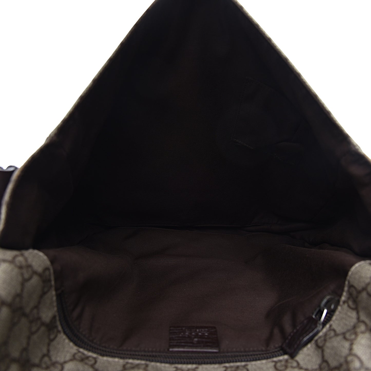 GG Plus Monogram Web Large Flap Messenger Bag Beige Dark Brown