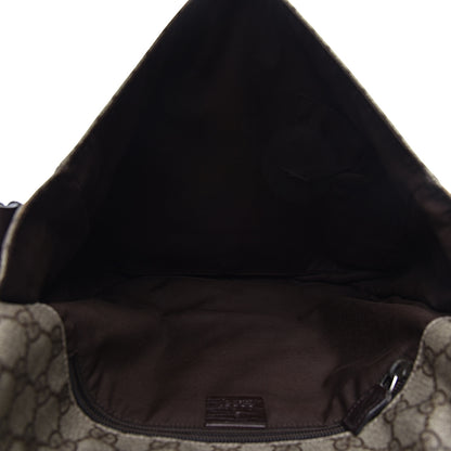 Gucci GG Plus Monogram Web Large Flap Messenger Bag Beige Dark Brown 5 of 34