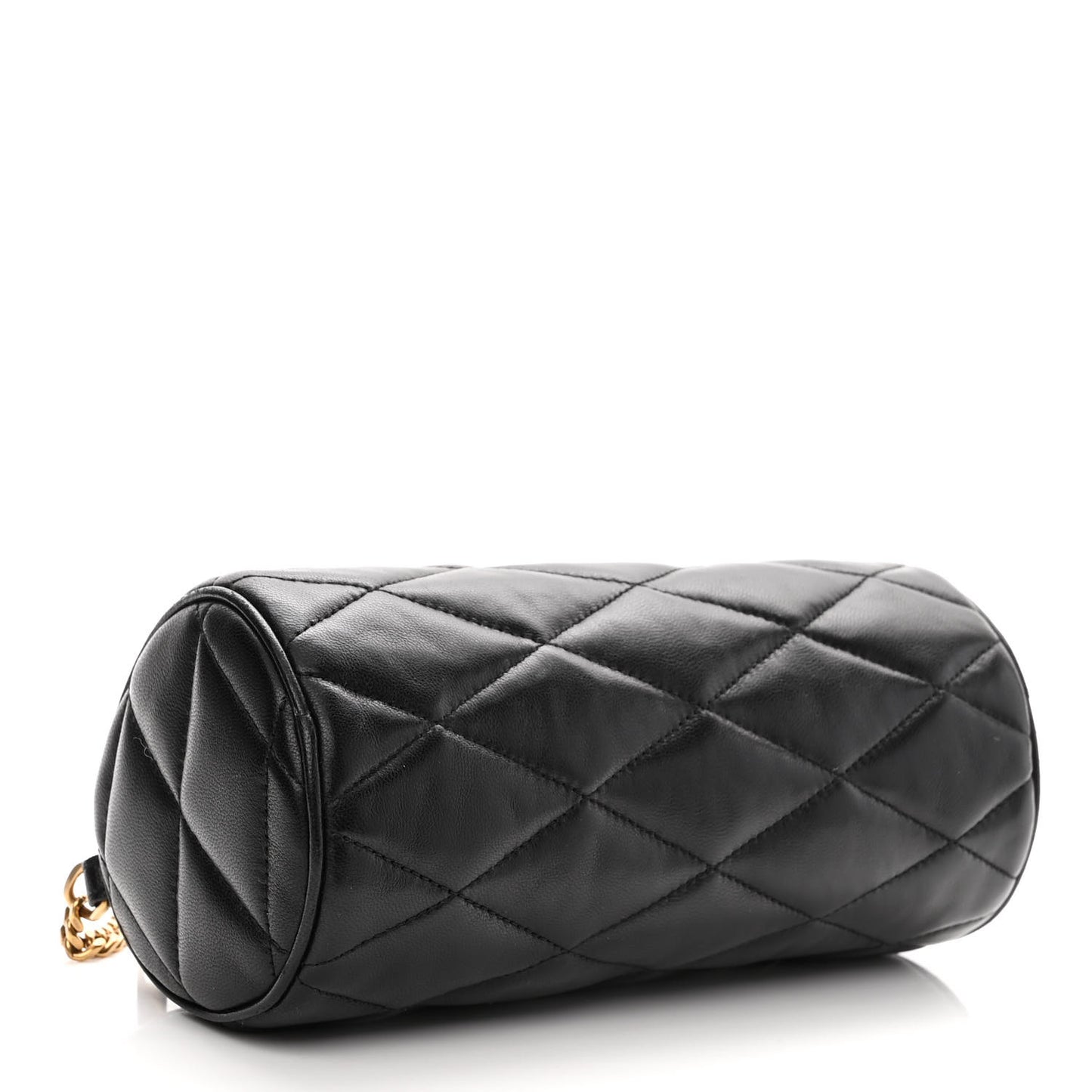 Lambskin Monogram Mini Sade Tube Bag Black