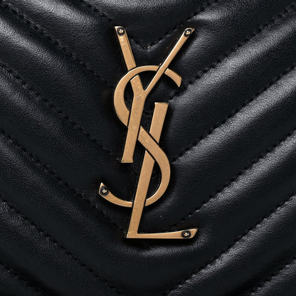 Saint Laurent Calfskin Matelasse Monogram Lou Camera Bag Black 9 of 14