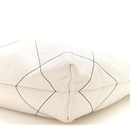 Chanel Shiny Calfskin Quilted Small Chanel 22 White Black 10 of 10