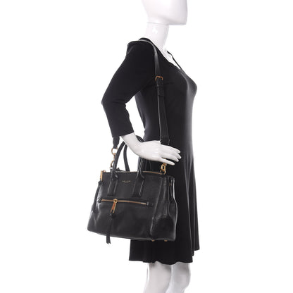 Marc Jacobs Textured Calfskin Medium Incognito Satchel Black 2 of 9