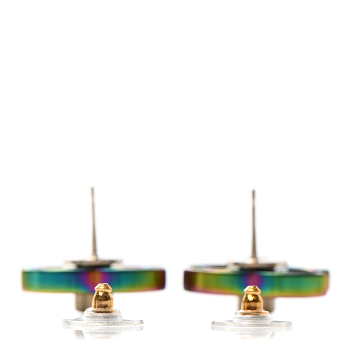 Metal CC Turnlock Interchangeable Earrings Gold