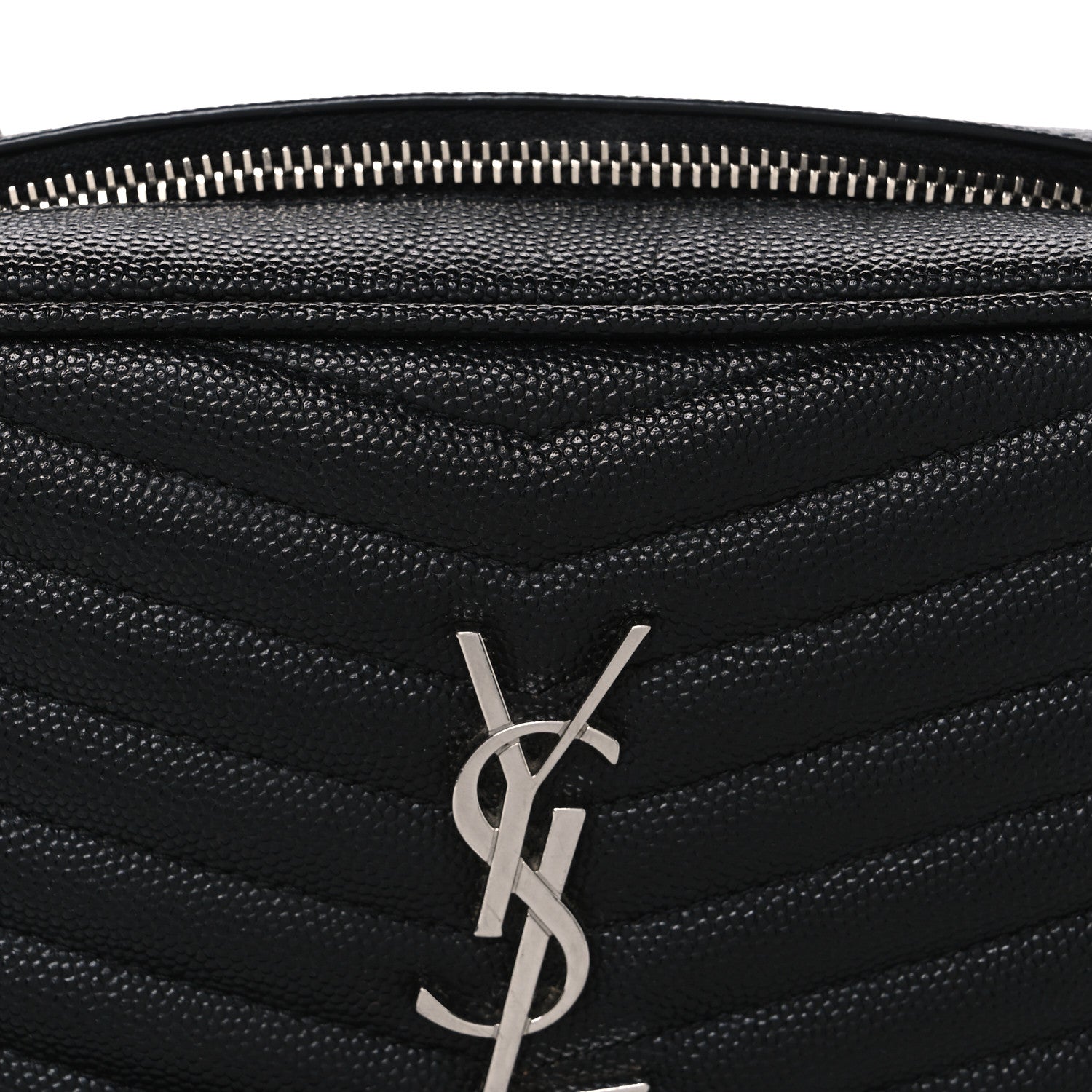 Saint Laurent Grain De Poudre Matelasse Monogram Mini Lou Camera Bag Black 7 of 10