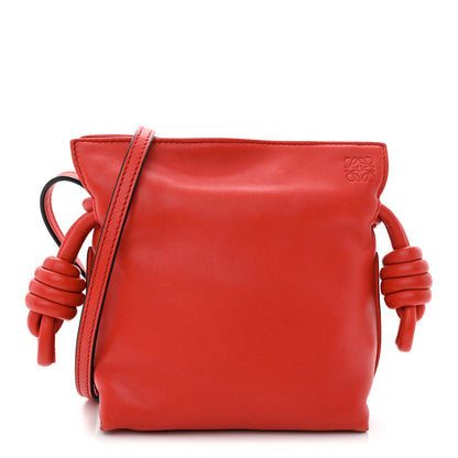Loewe Calfskin Mini Flamenco Knot Crossbody Bag Scarlet 1 of 10