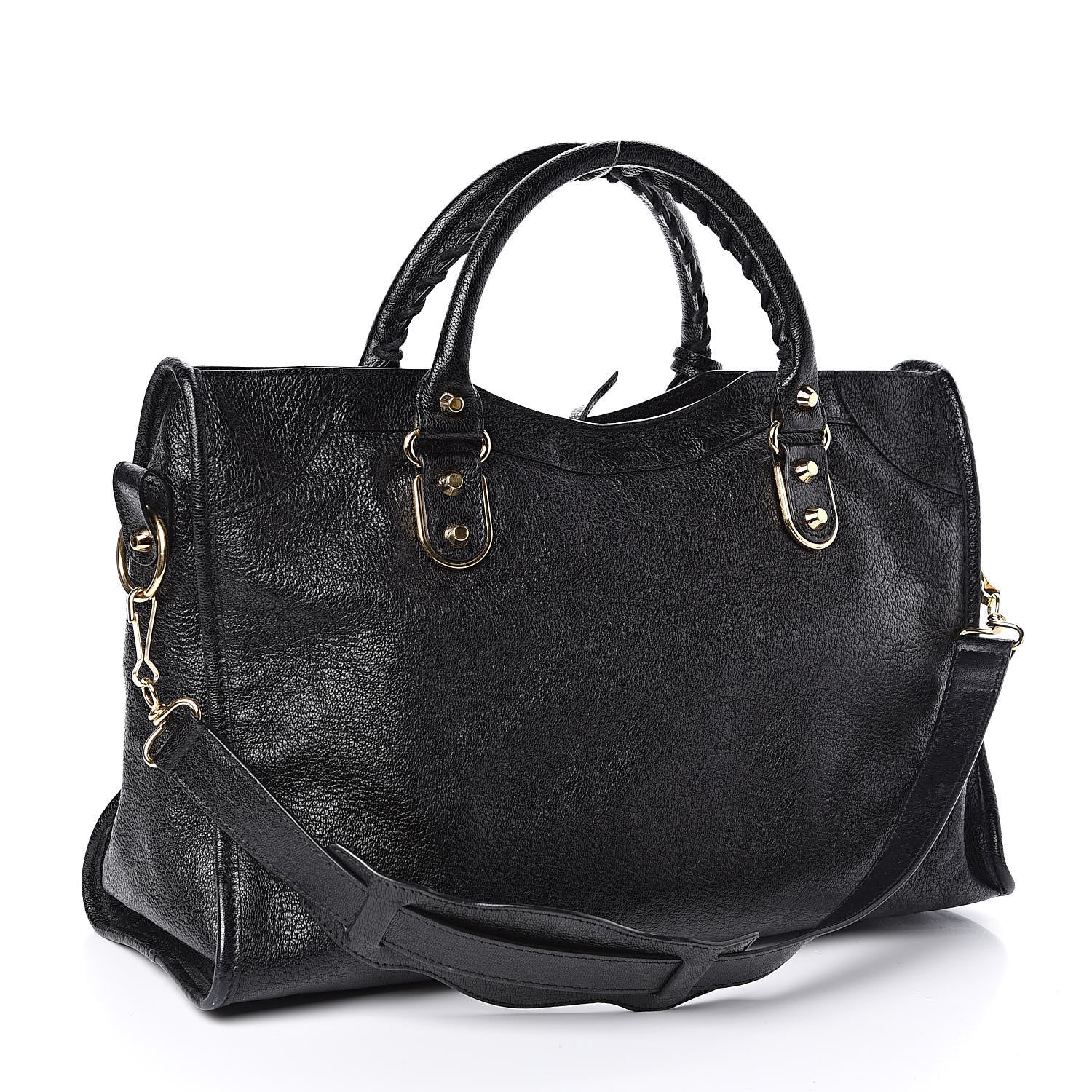 Balenciaga Chevre Gold Metallic Edge Hardware City Black 3 of 11