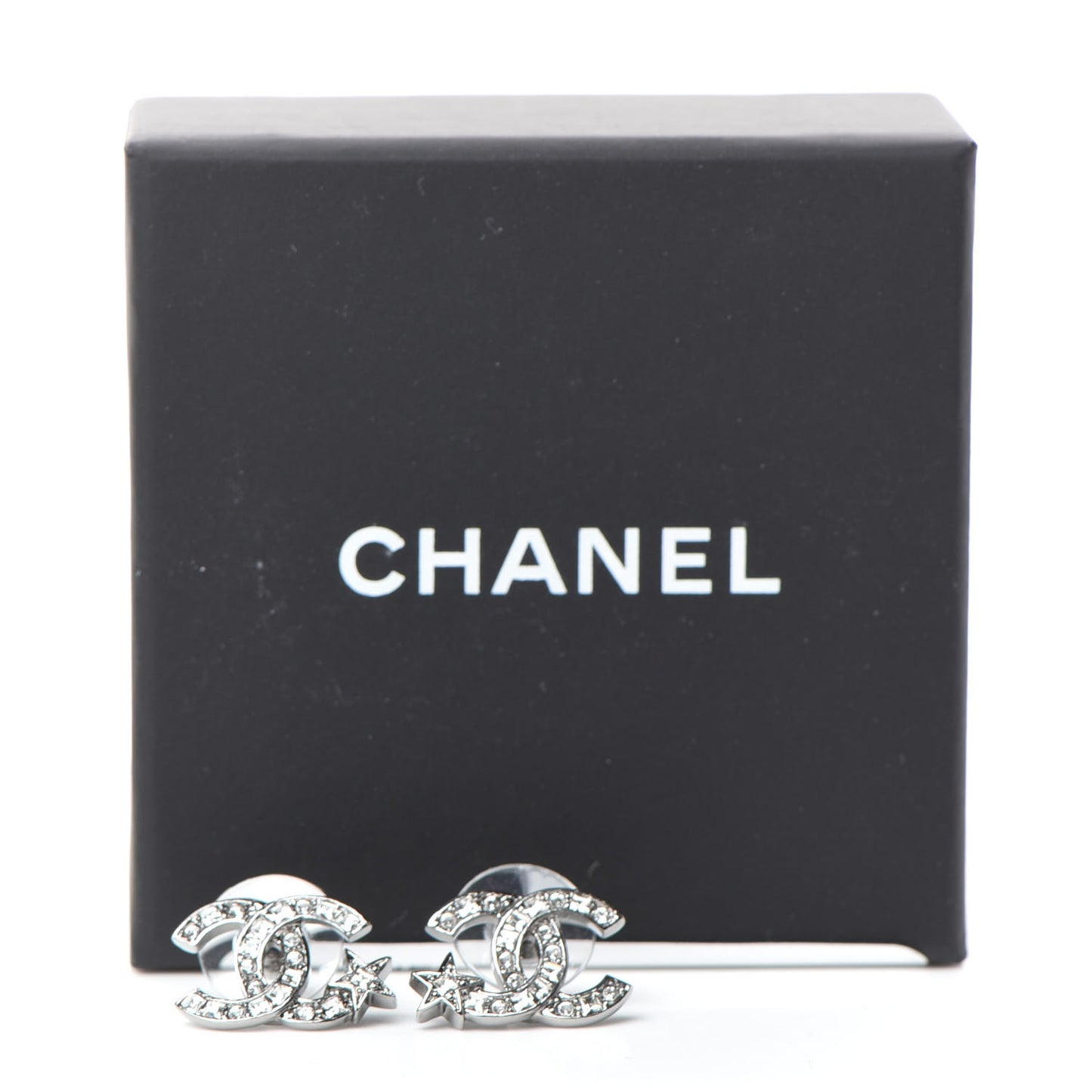 Crystal CC Starfall Earrings Silver