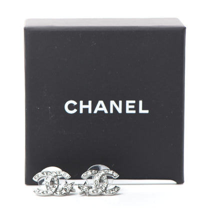 Chanel Crystal CC Starfall Earrings Silver 5 of 5