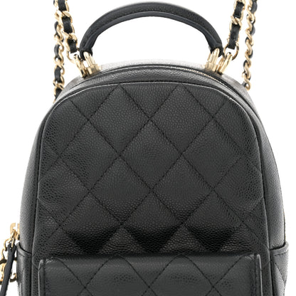 Chanel Caviar Quilted CC Mini Classic Backpack Black 8 of 10