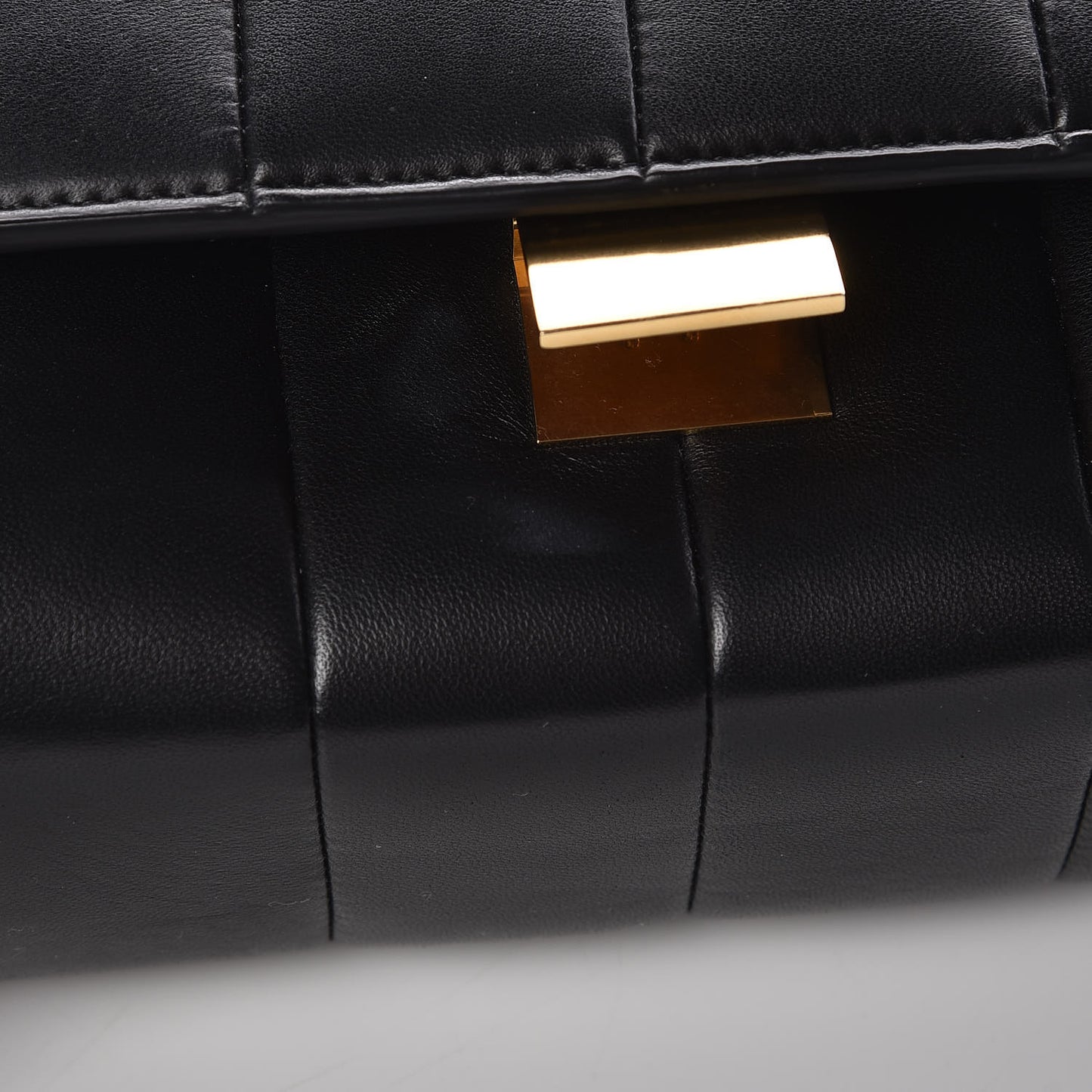 Lambskin Quilted Shoulder Bag Black