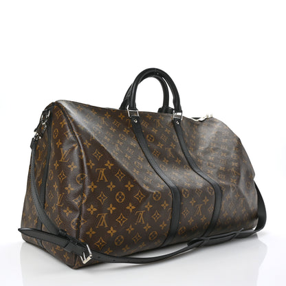 Louis Vuitton Monogram Macassar Keepall Bandouliere 55 3 of 7
