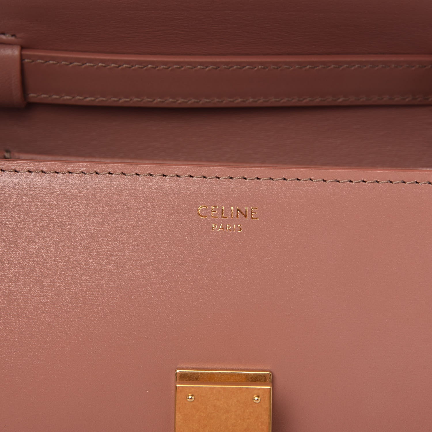 Celine Box Calfskin Teen Classic Box Flap Bag Antique Rose 6 of 9