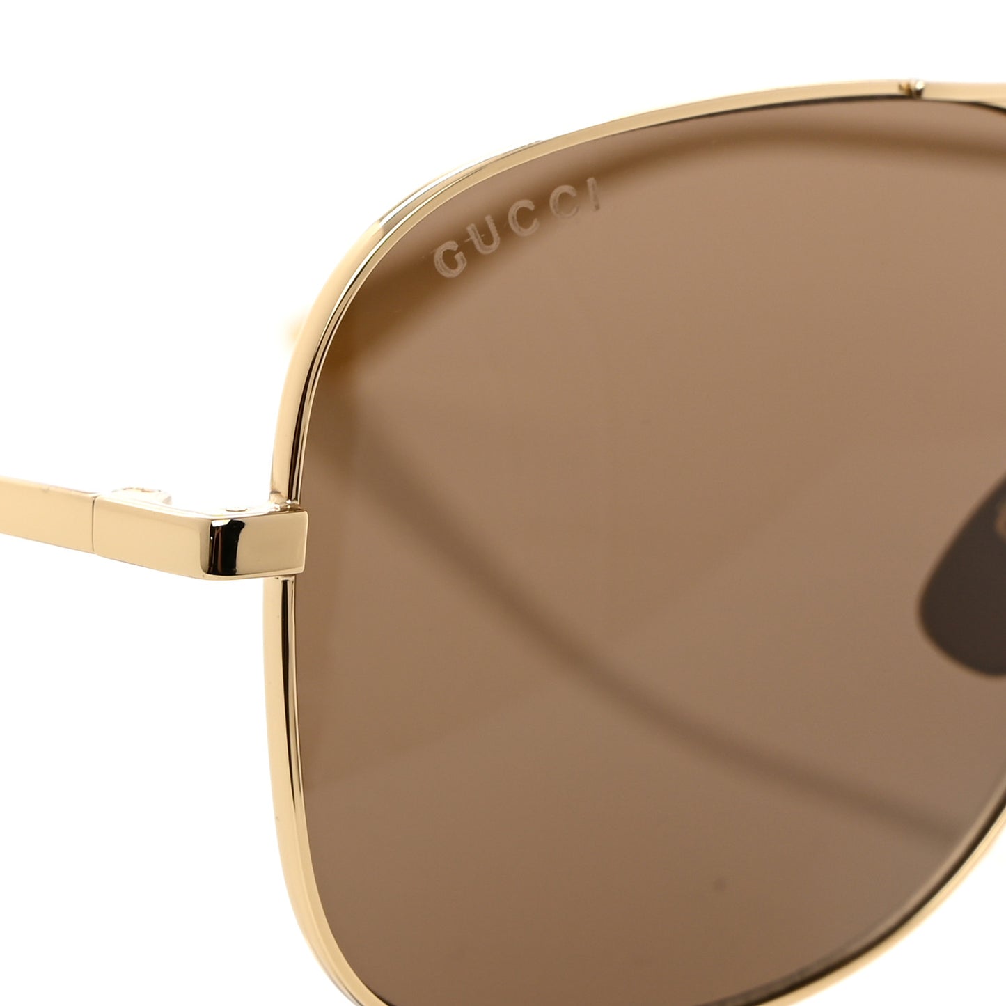 Square Aviator Sunglasses GG0335S Gold