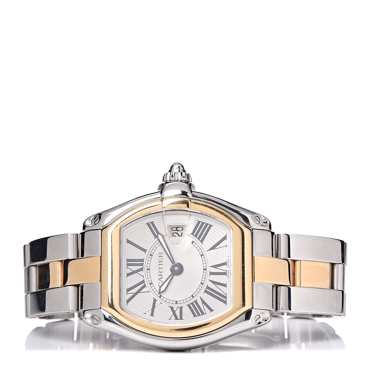 Cartier Stainless Steel 18K Yellow Gold 31mm Roadster Quartz Watch 3 of 6