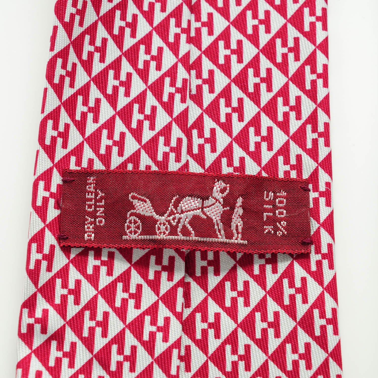 Hermes Printed Silk Mens Neck Tie 3 of 4