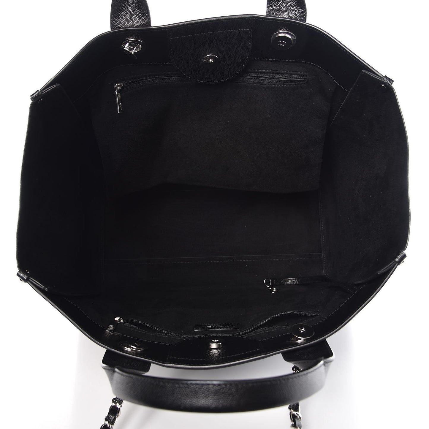 Caviar Medium Studded Deauville Tote Black