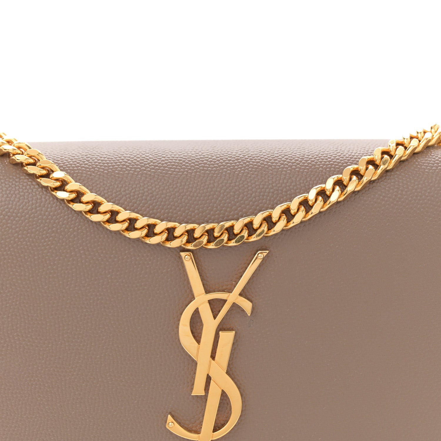 Saint Laurent Grain De Poudre Small Monogram Kate Satchel Taupe 8 of 10