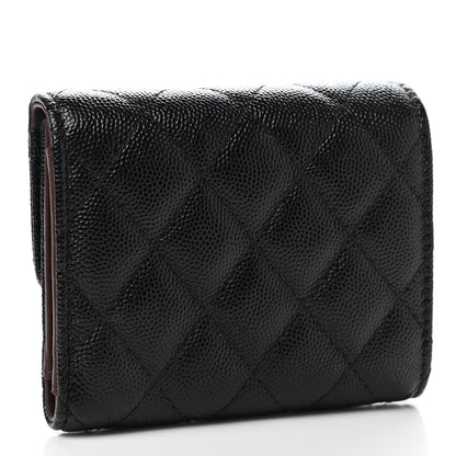 Chanel Caviar Quilted Flap Card Holder Black 3 of 8