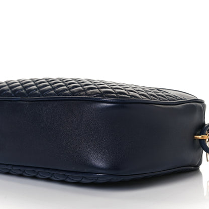 Saint Laurent Lambskin Quilted Victoire Camera Bag Deep Marine 8 of 8